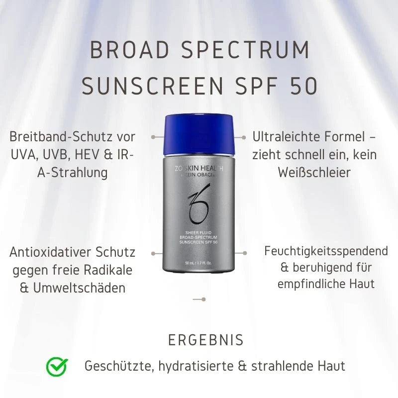 Сонцезахисний крем широкого спектру дії ZO® Skin Health Sheer Fluid SPF 50 – 50 мл