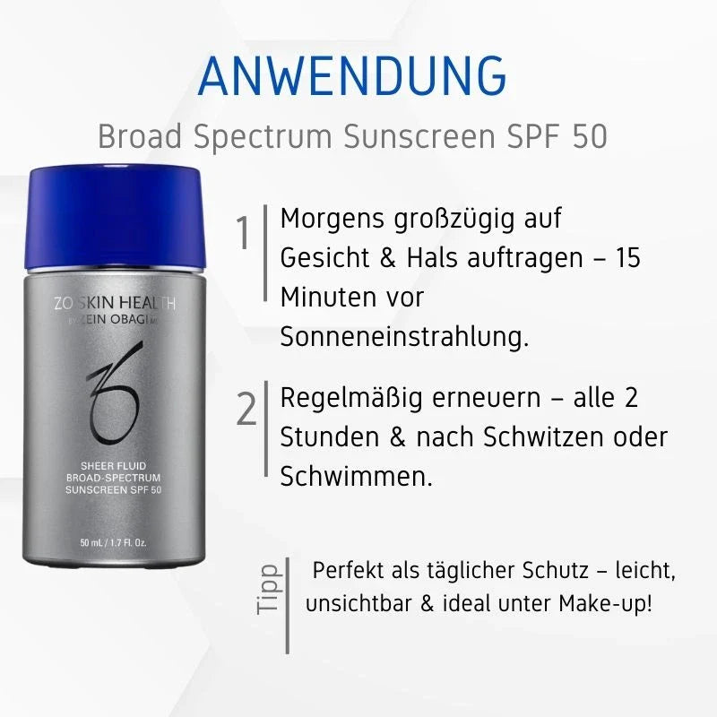 Сонцезахисний крем широкого спектру дії ZO® Skin Health Sheer Fluid SPF 50 – 50 мл